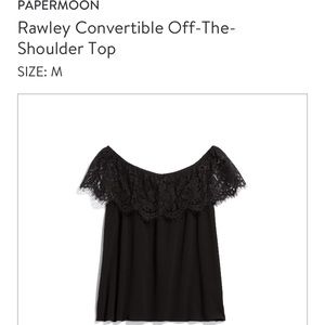 Papermoon Off-the-Shoulder Lace Top